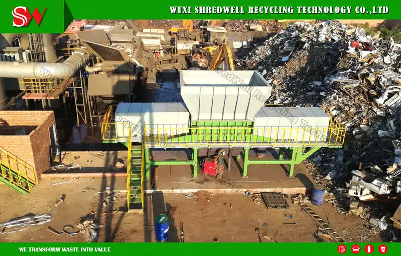 Double Shaft Metal Recycling Machine for Iron/Aluminum/Car/Engine/Oil Drum